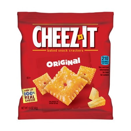 Keebler Sunshine, CHEEZ-IT CRACKERS, 1.5 OZ SINGLE-SERVING SNACK PACK, 8PK 12233